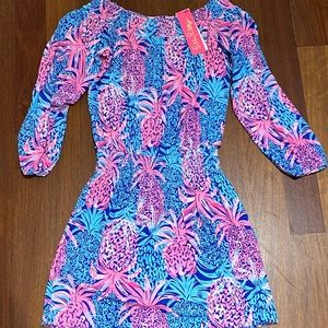 NWT Lilly Pulitzer skirted off the shoulder romper